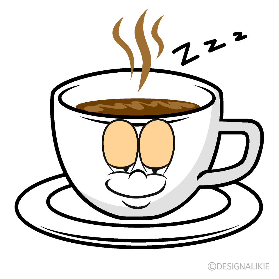 Sleeping Coffee Cartoon Character Image