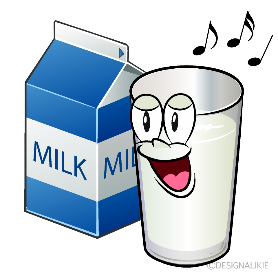 Singing Milk Cartoon Character Image
