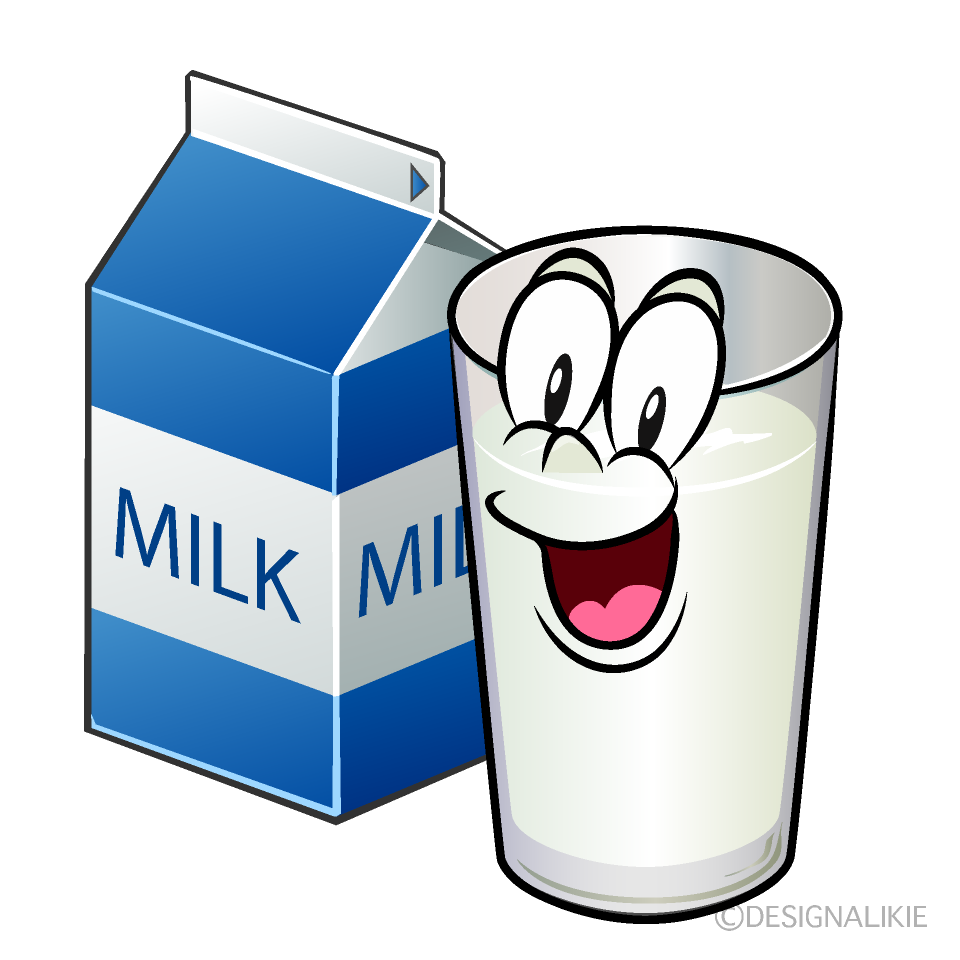 Surprising Milk Cartoon Character Image