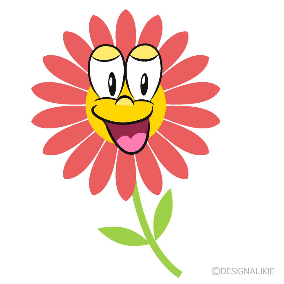 Smiling Flower Cartoon Character Image