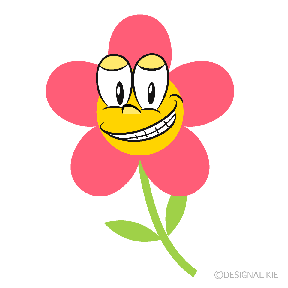 Grinning Flower Cartoon Character Image
