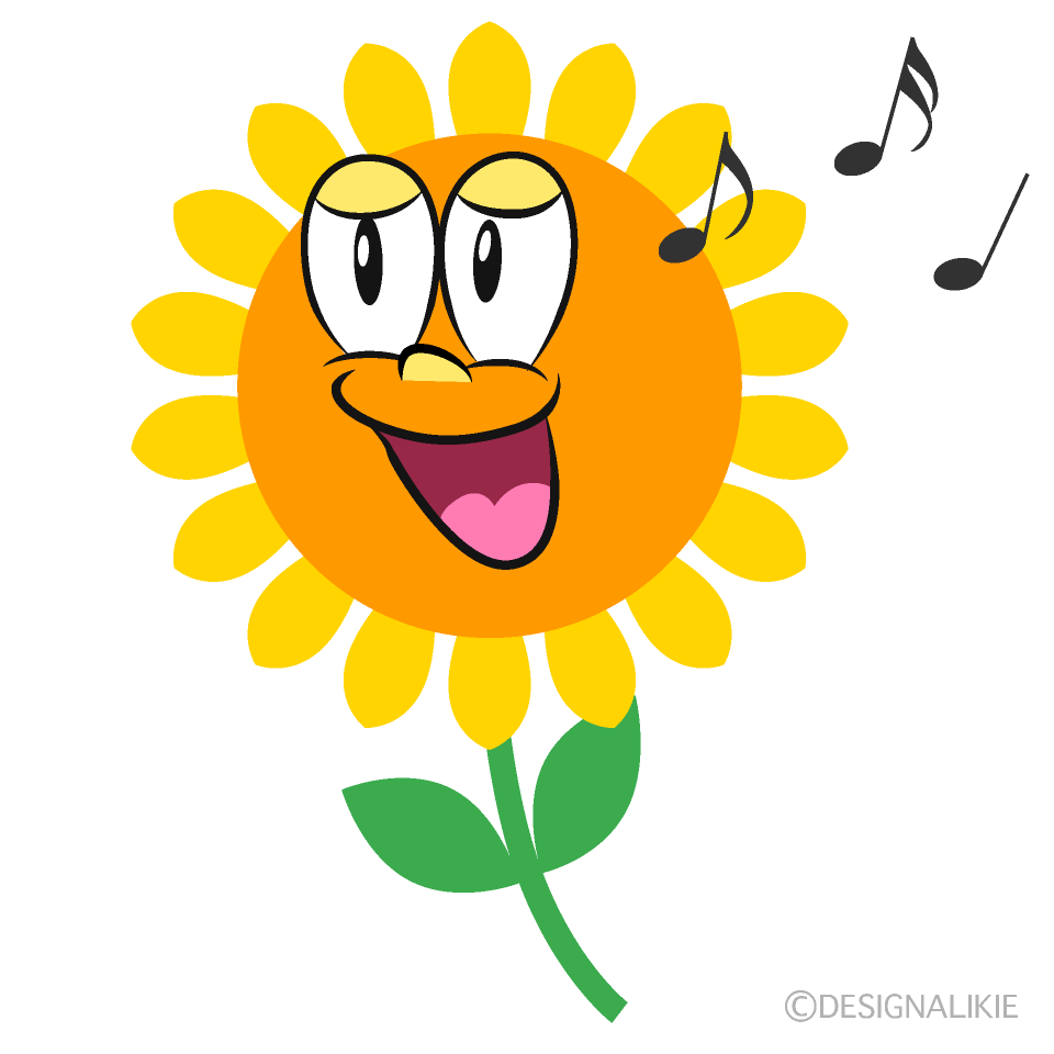 Singing Flower Cartoon Character Image