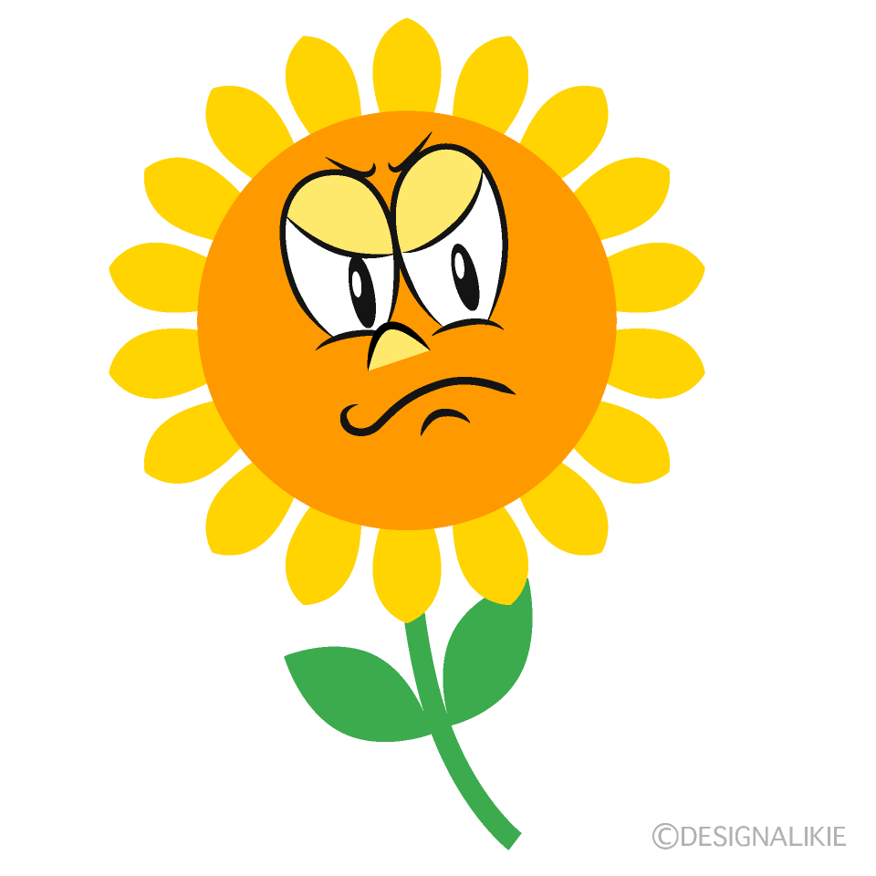 Angry Flower Cartoon Character Image
