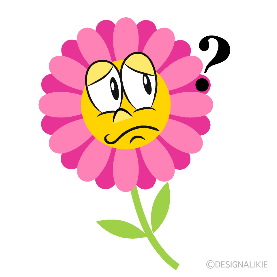 Thinking Flower Cartoon Character Image
