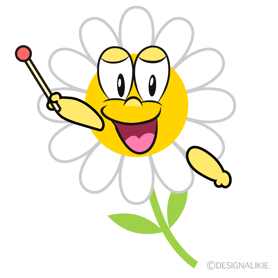 Speaking Flower Cartoon Character Image