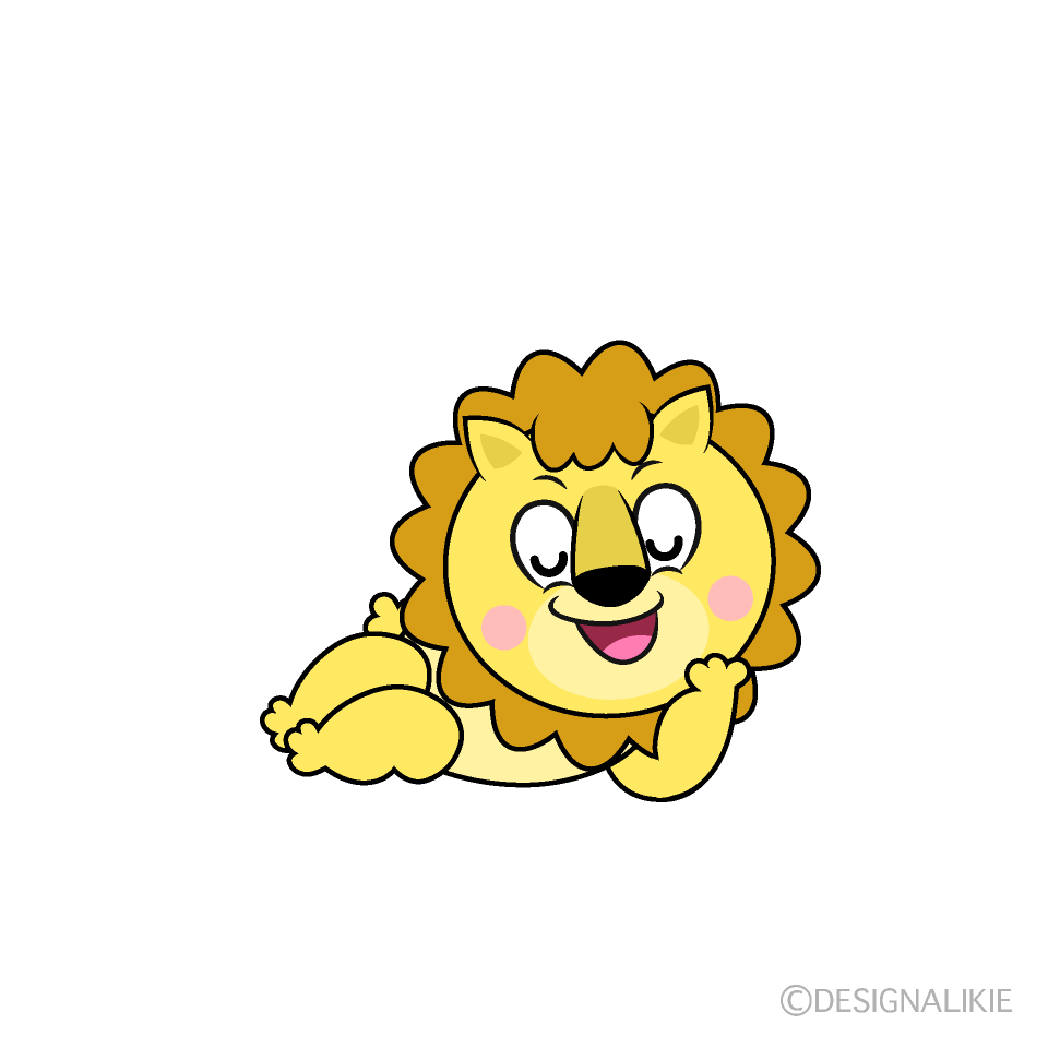 Sleeping Lion Cartoon Character Image