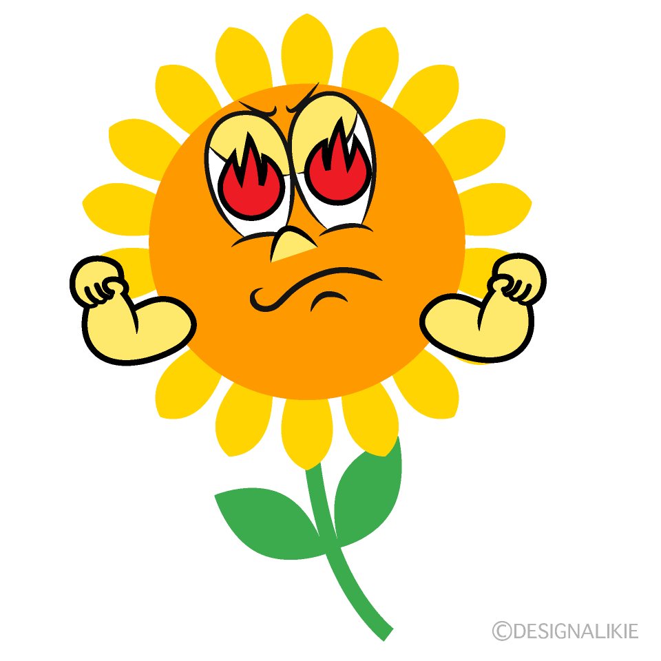 Burning Flower Cartoon Character Image