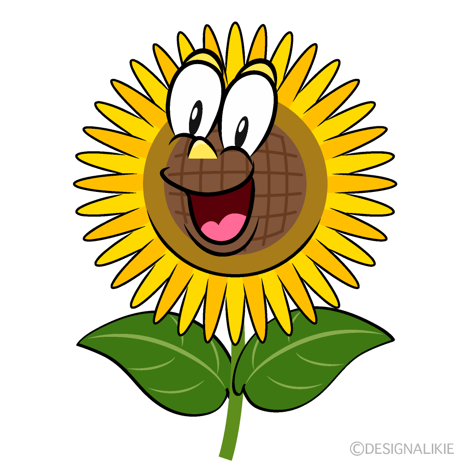 Surprising Sunflower Cartoon Character Image