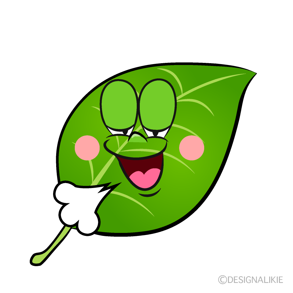 Relaxing Leaf Cartoon Character Image