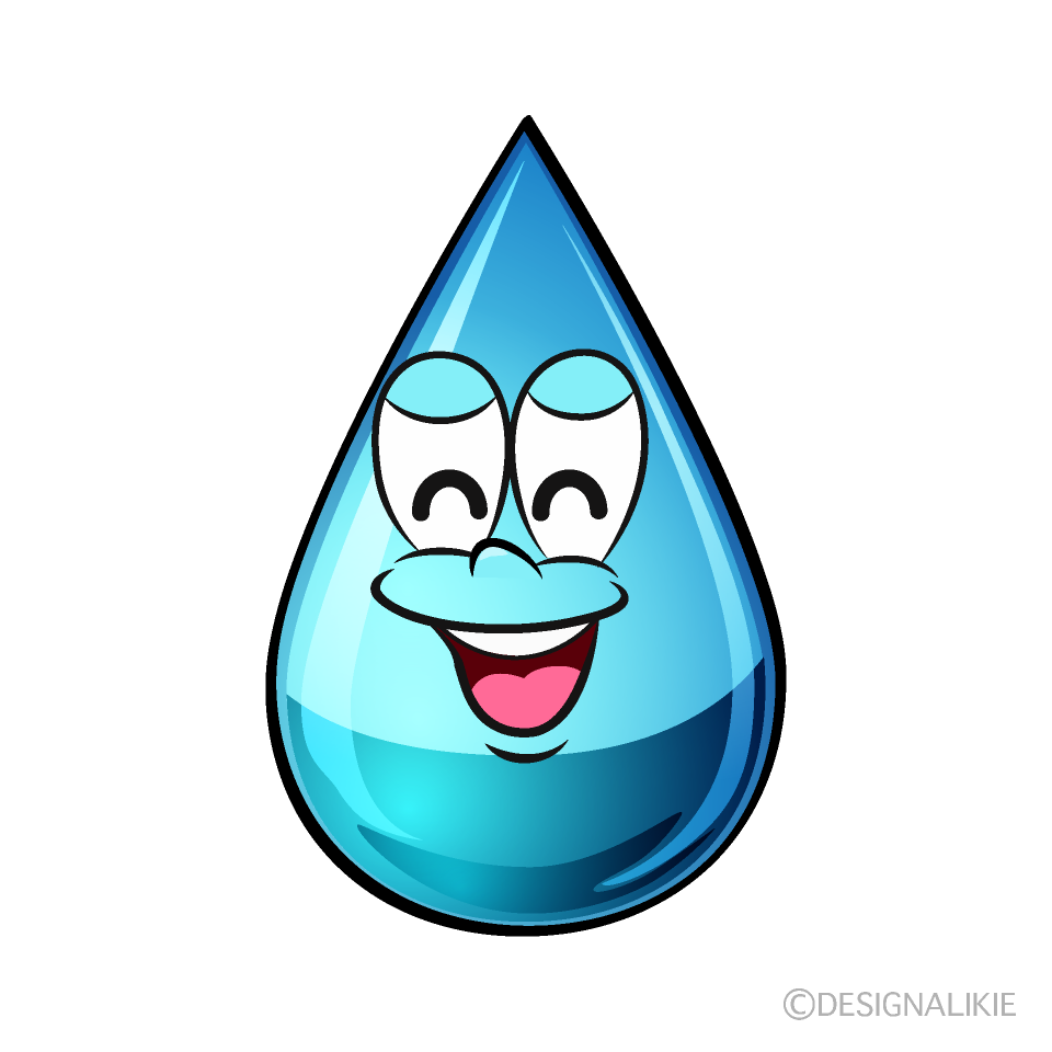 Smiling Water Drop Cartoon Character Image