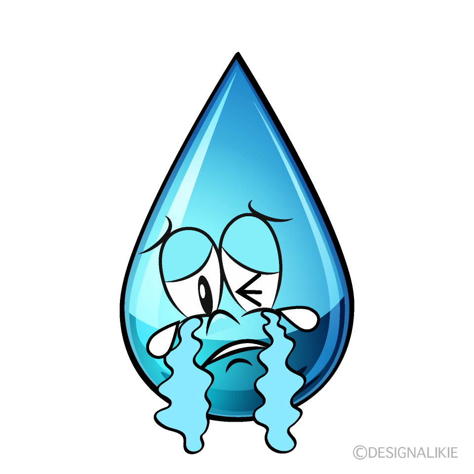 Crying Water Drop Cartoon Character Image