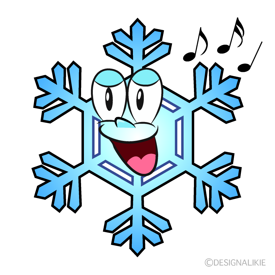 Singing Snowflake Cartoon Character Image