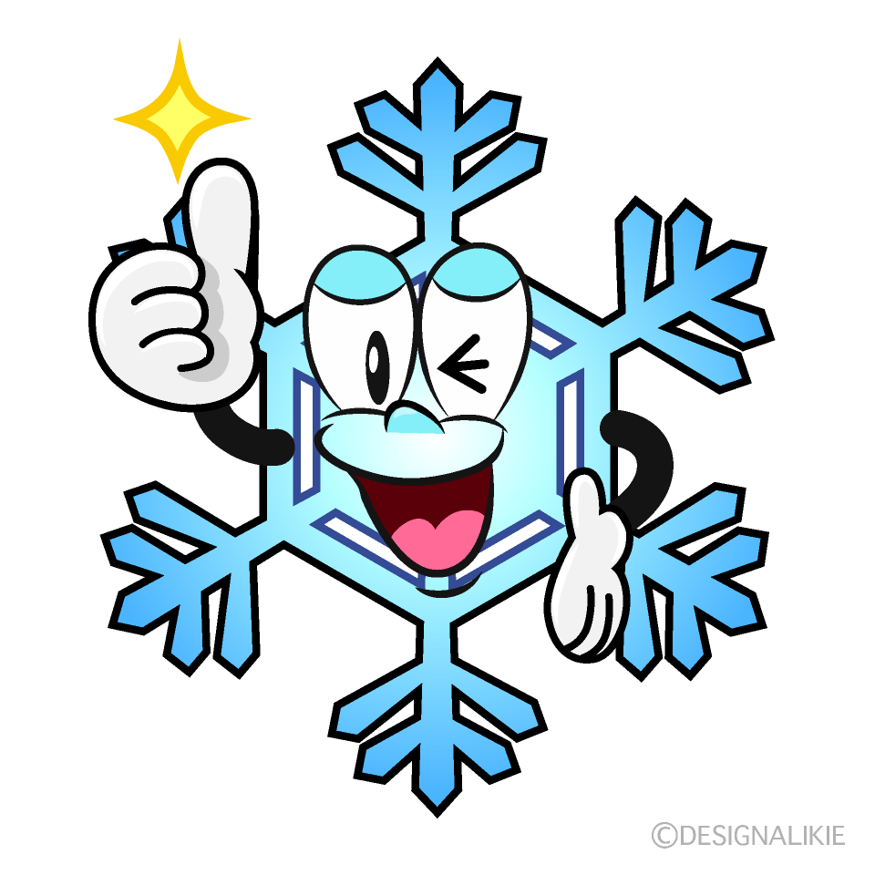 Thumbs up Snowflake Cartoon Character Image