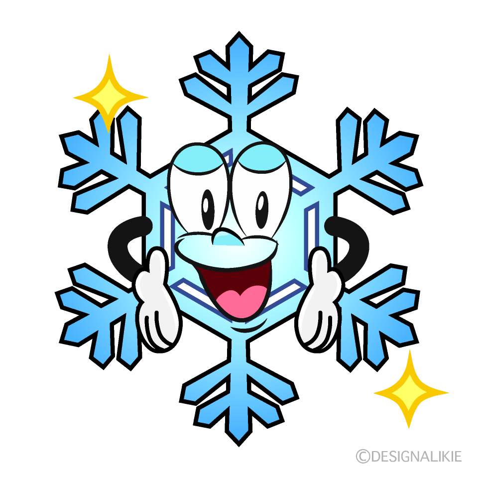 Confident Snowflake Cartoon Character Image
