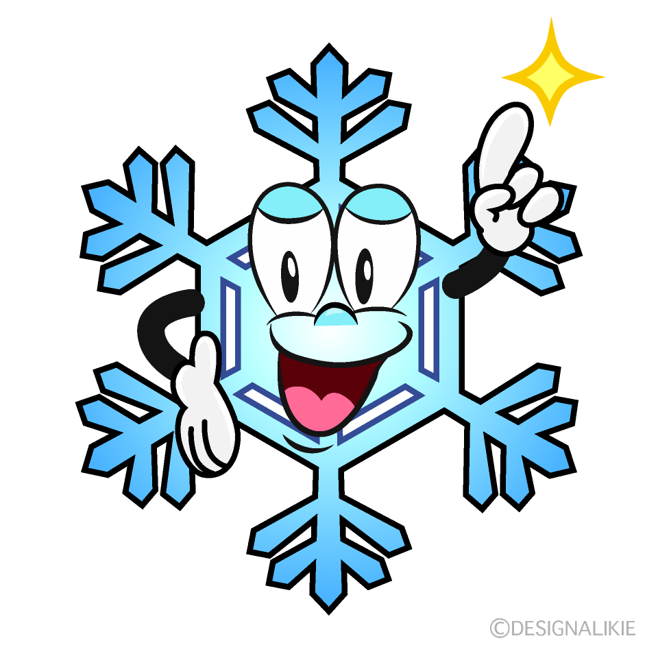 Posing Snowflake Cartoon Character Image