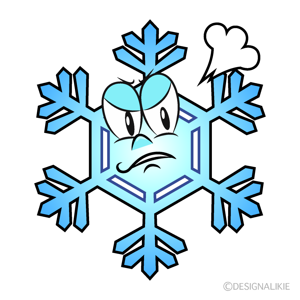 Angry Snowflake Cartoon Character Image