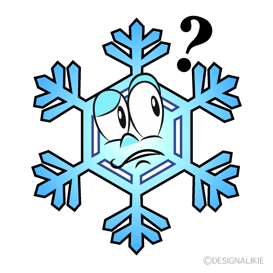 Thinking Snowflake Cartoon Character Image