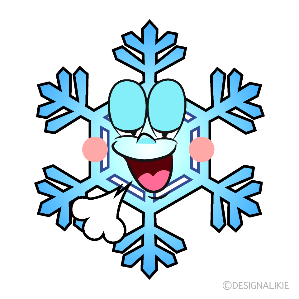 Relaxing Snowflake Cartoon Character Image