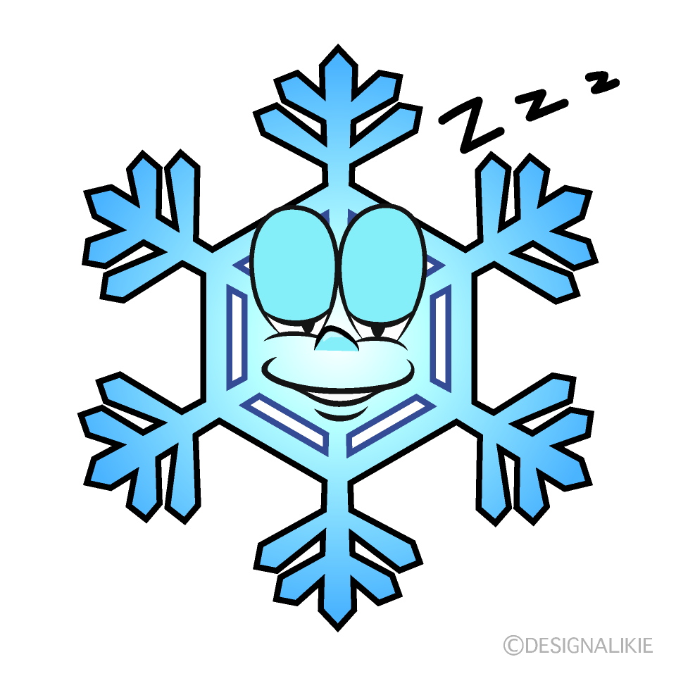Sleeping Snowflake Cartoon Character Image