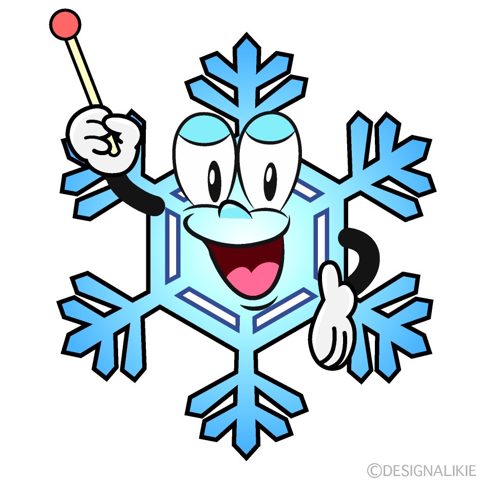 Speaking Snowflake Cartoon Character Image