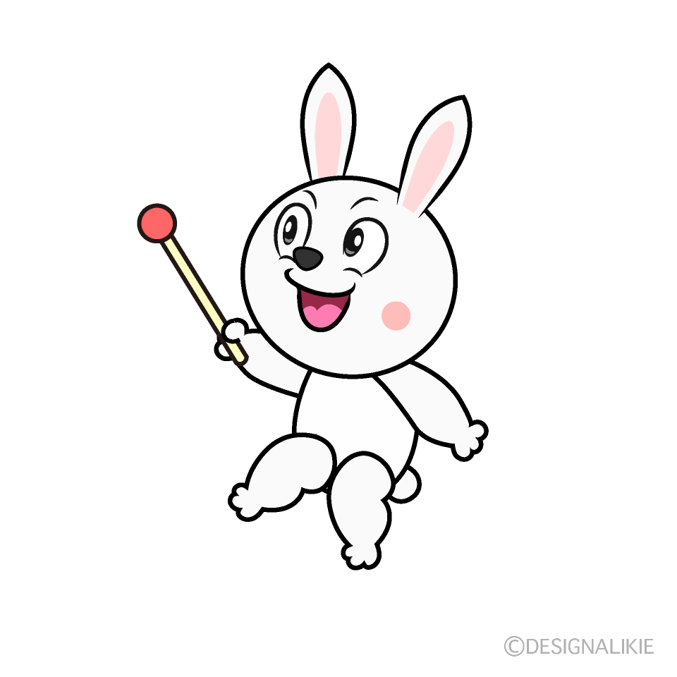Speaking White Rabbit Cartoon Character Image