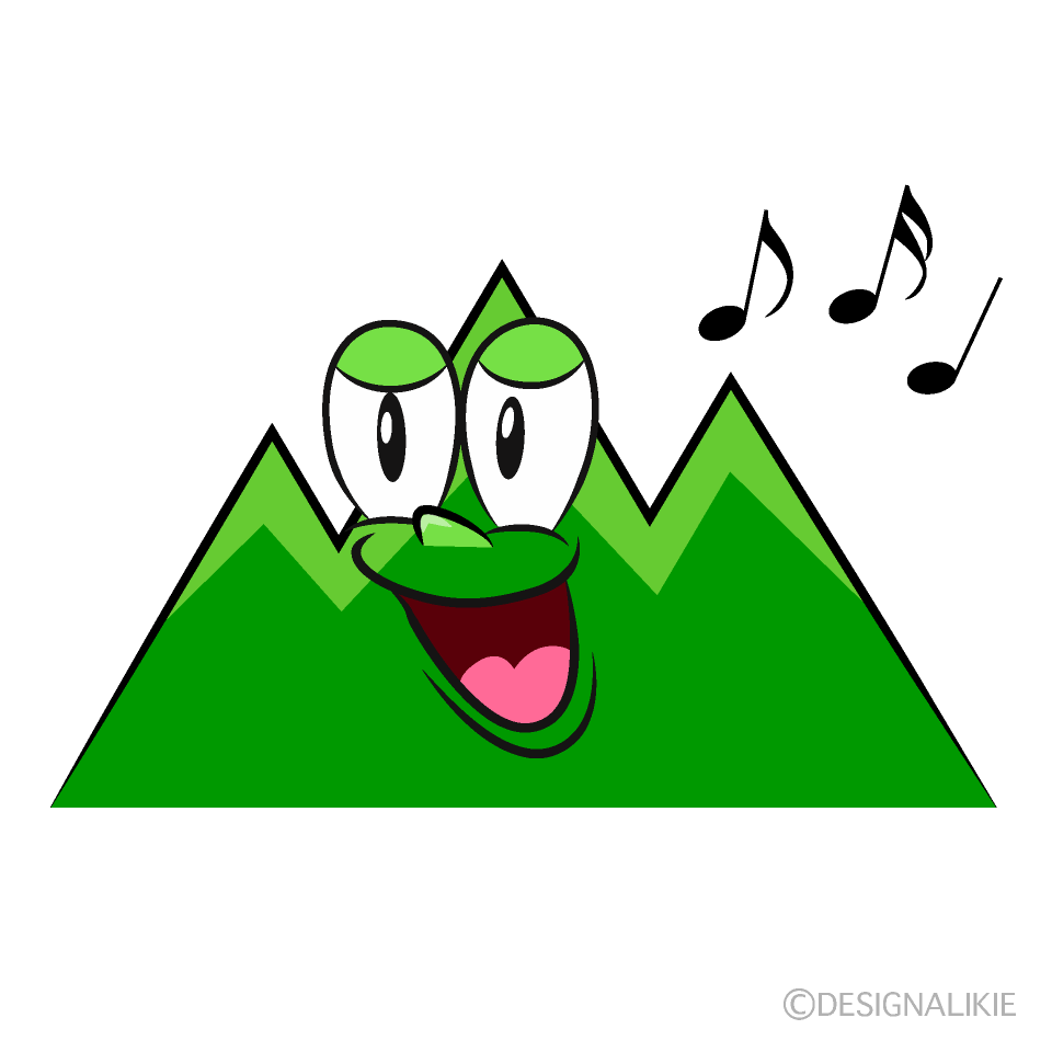 Singing Mountain Cartoon Character Image