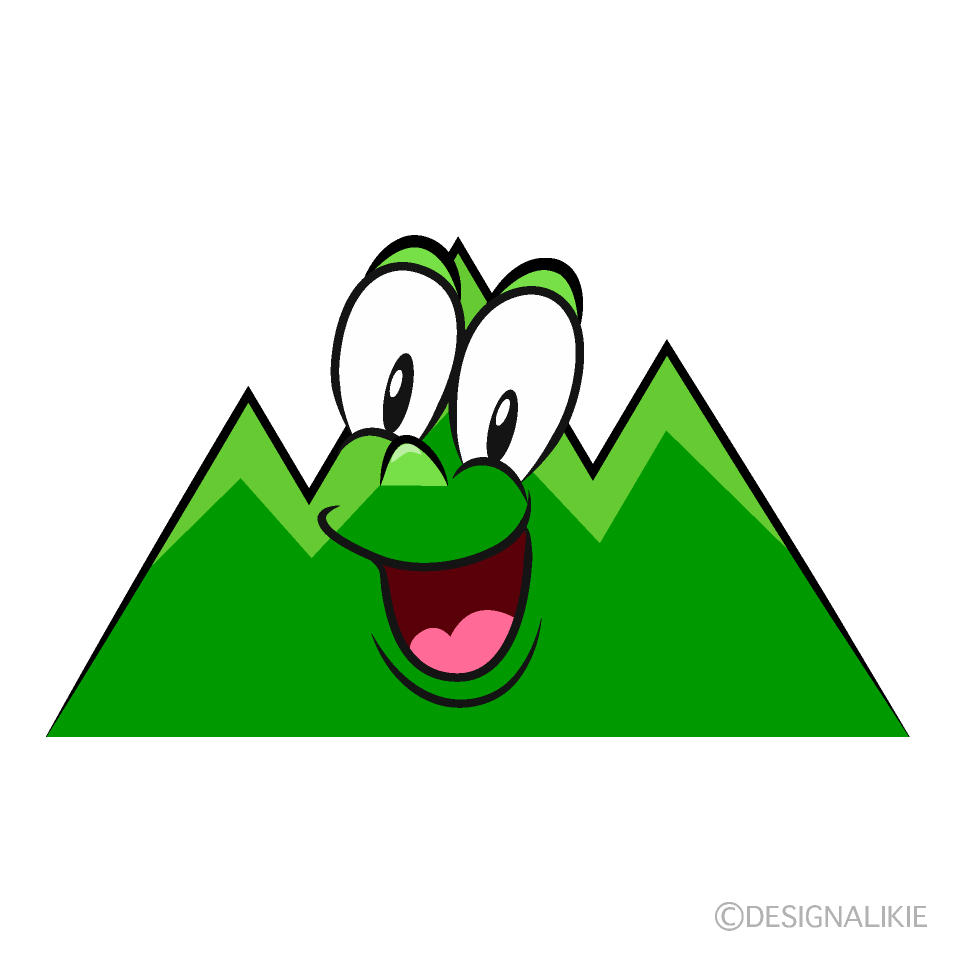 Surprising Mountain Cartoon Character Image