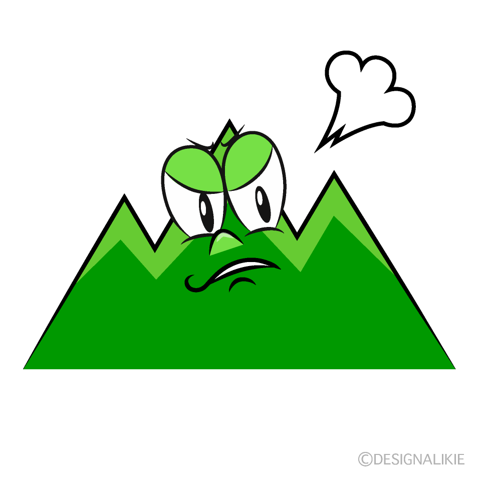 Montaña Enojado Animado