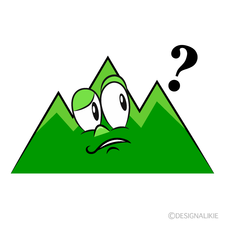 Thinking Mountain Cartoon Character Image