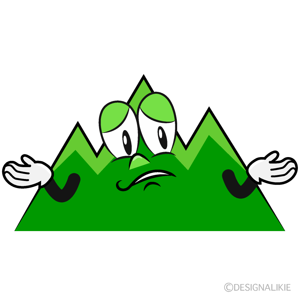 Troubled Mountain Cartoon Character Image