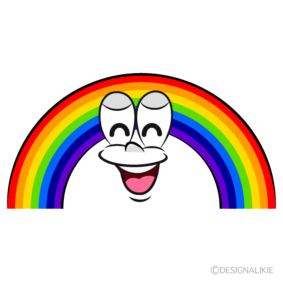 Smiling Rainbow Cartoon Character Image