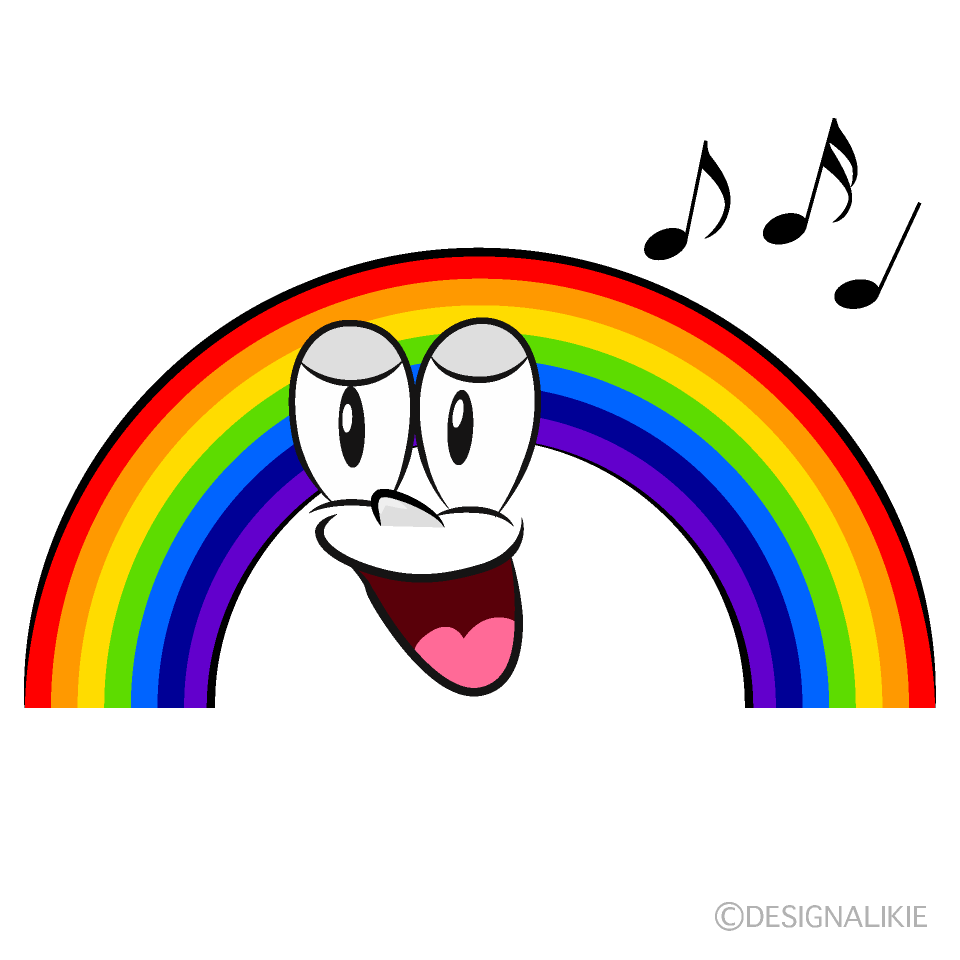 Singing Rainbow Cartoon Character Image