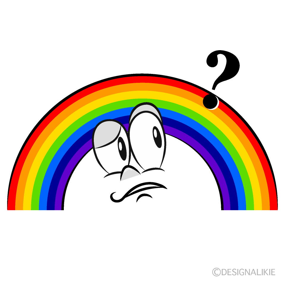 Thinking Rainbow Cartoon Character Image
