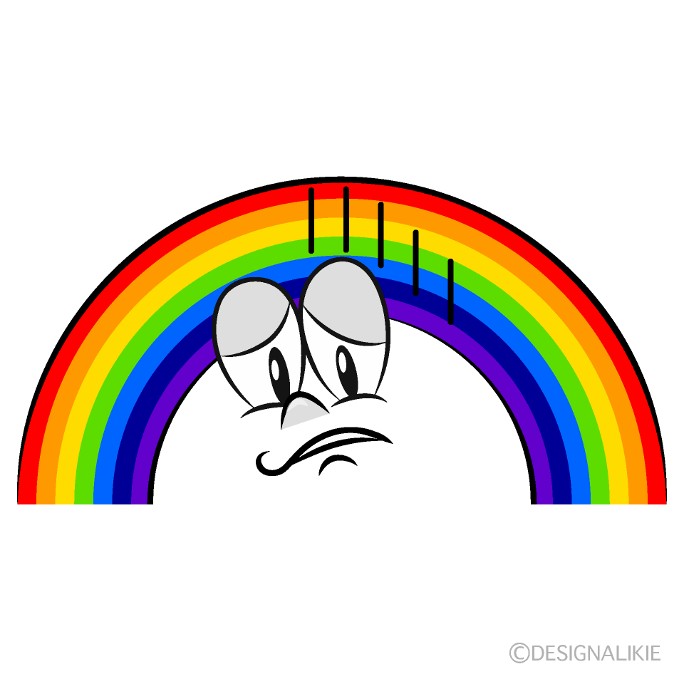 Depressed Rainbow Cartoon Character Image