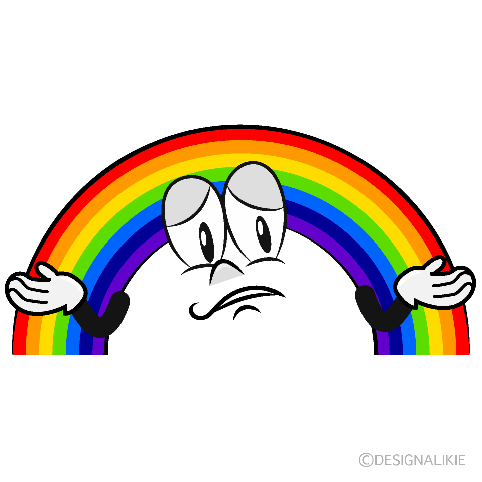 Troubled Rainbow Cartoon Character Image