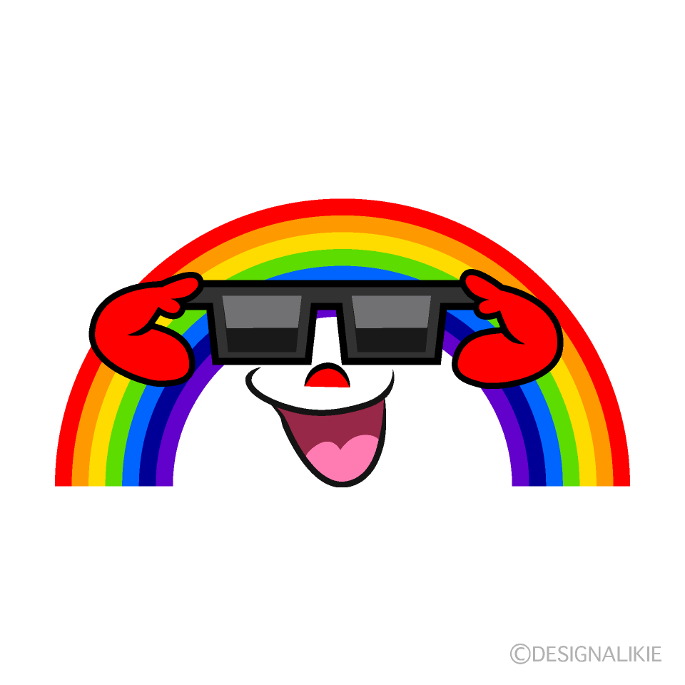 Rainbow with Sunglasses