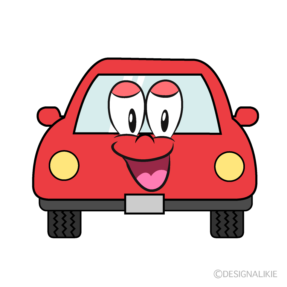 Smiling Car Cartoon Character Image