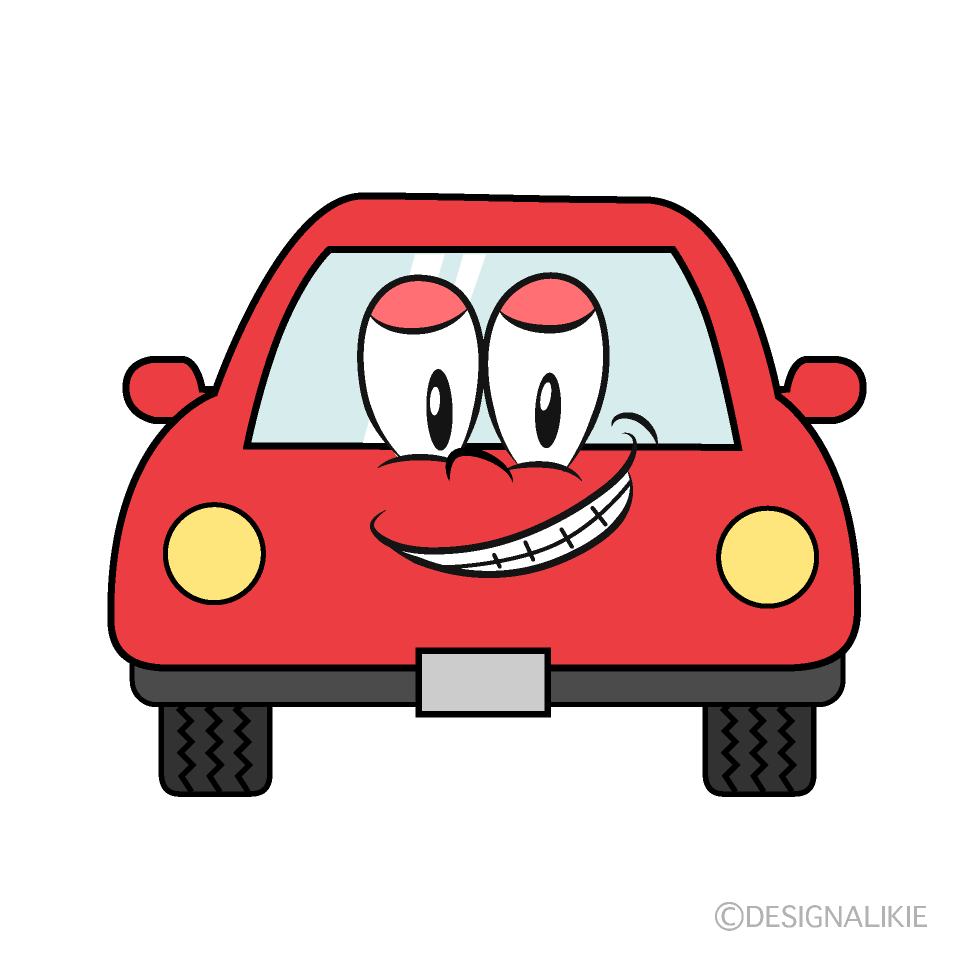Grinning Car Cartoon Character Image
