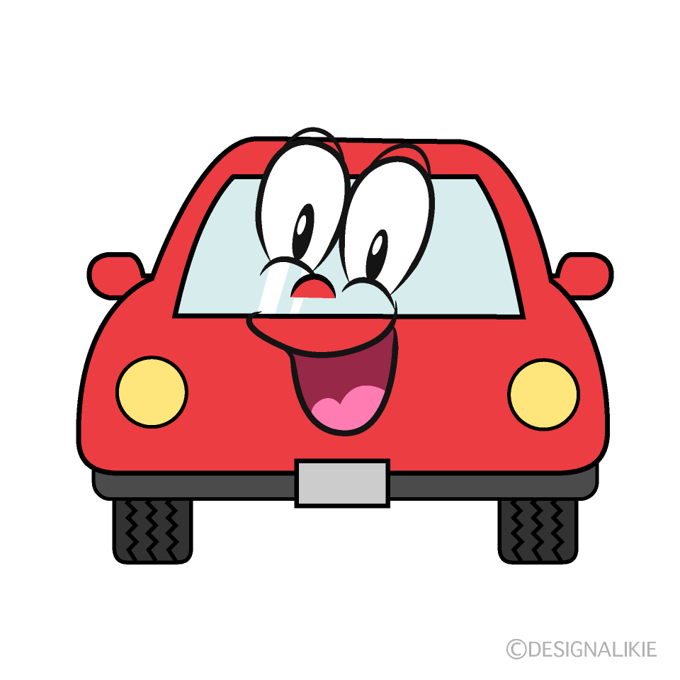 Surprising Car Cartoon Character Image