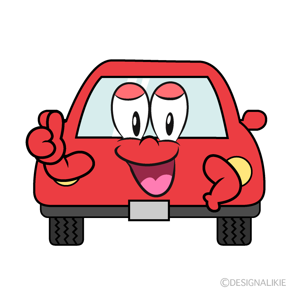 Thumbs up Car Cartoon Character Image