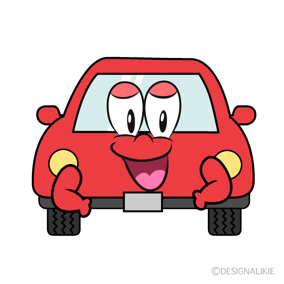Confident Car Cartoon Character Image