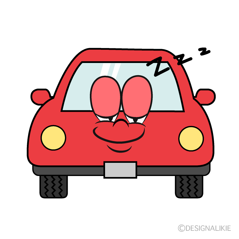 Sleeping Car Cartoon Character Image
