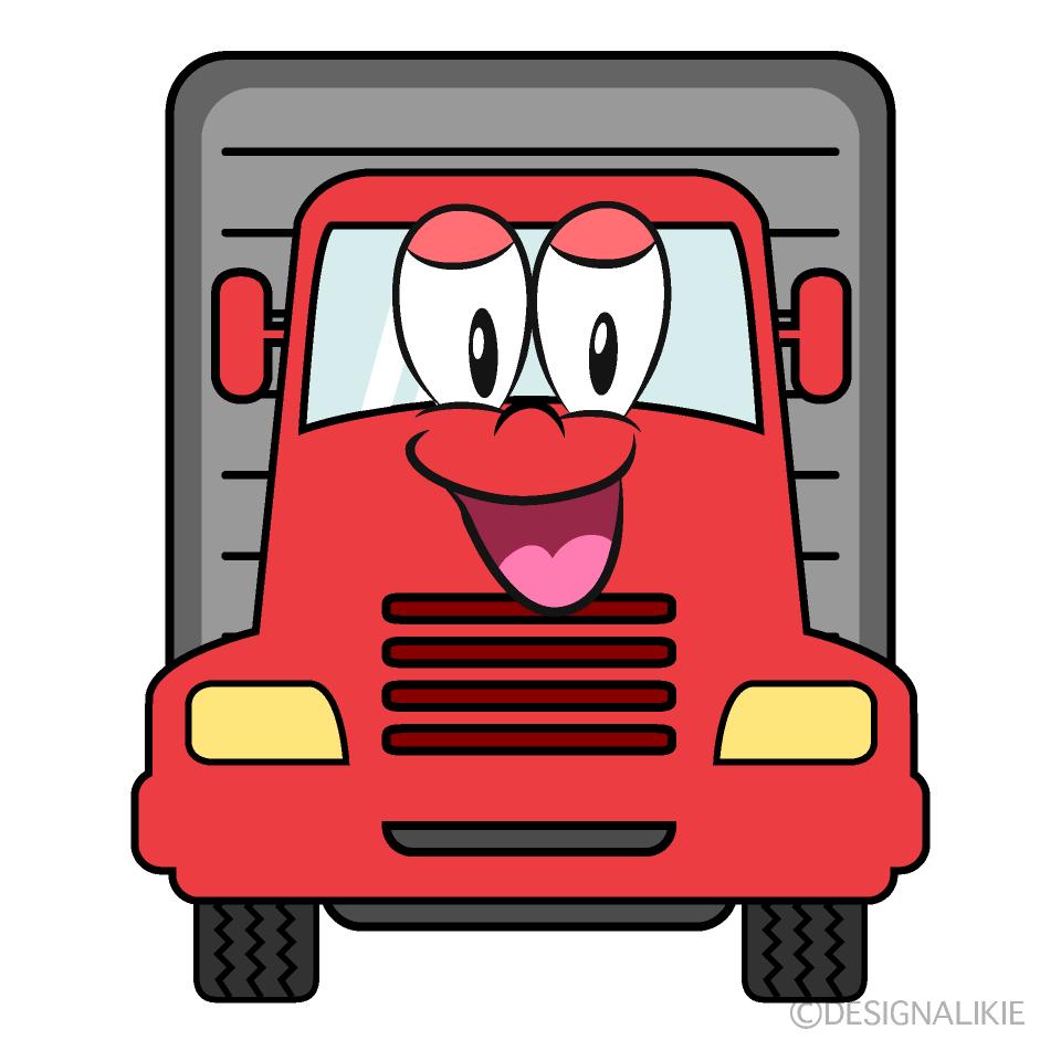 Smiling Truck Cartoon Character Image