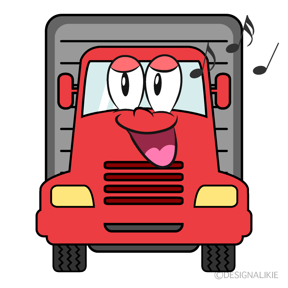 Singing Truck Cartoon Character Image