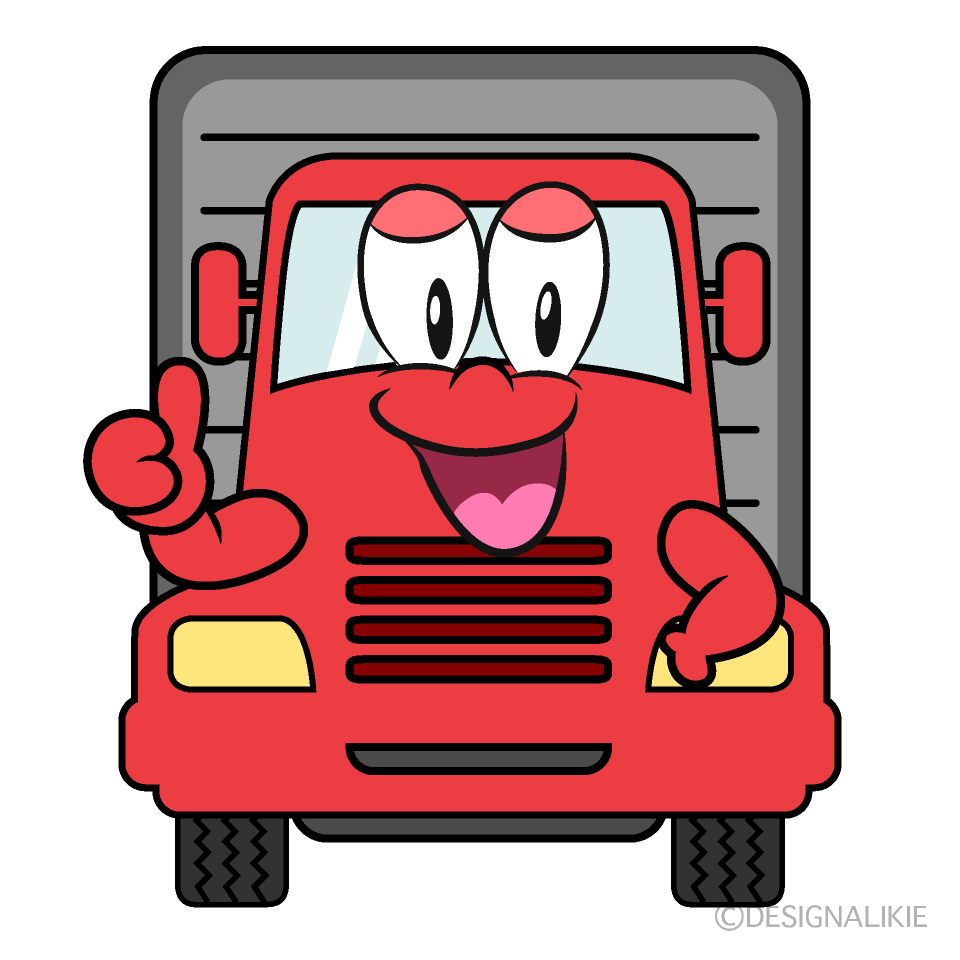 Thumbs up Truck Cartoon Character Image