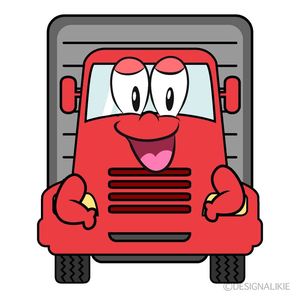 Confident Truck Cartoon Character Image