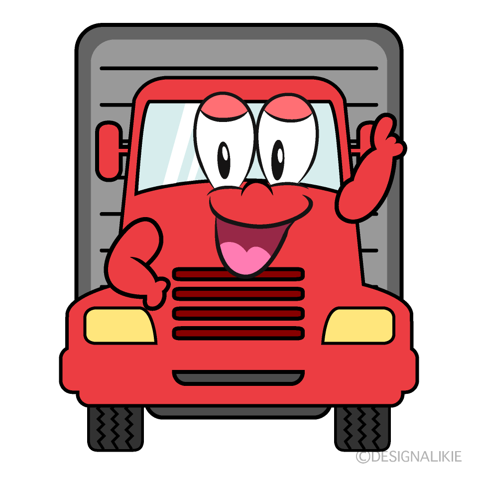 Posing Truck Cartoon Character Image