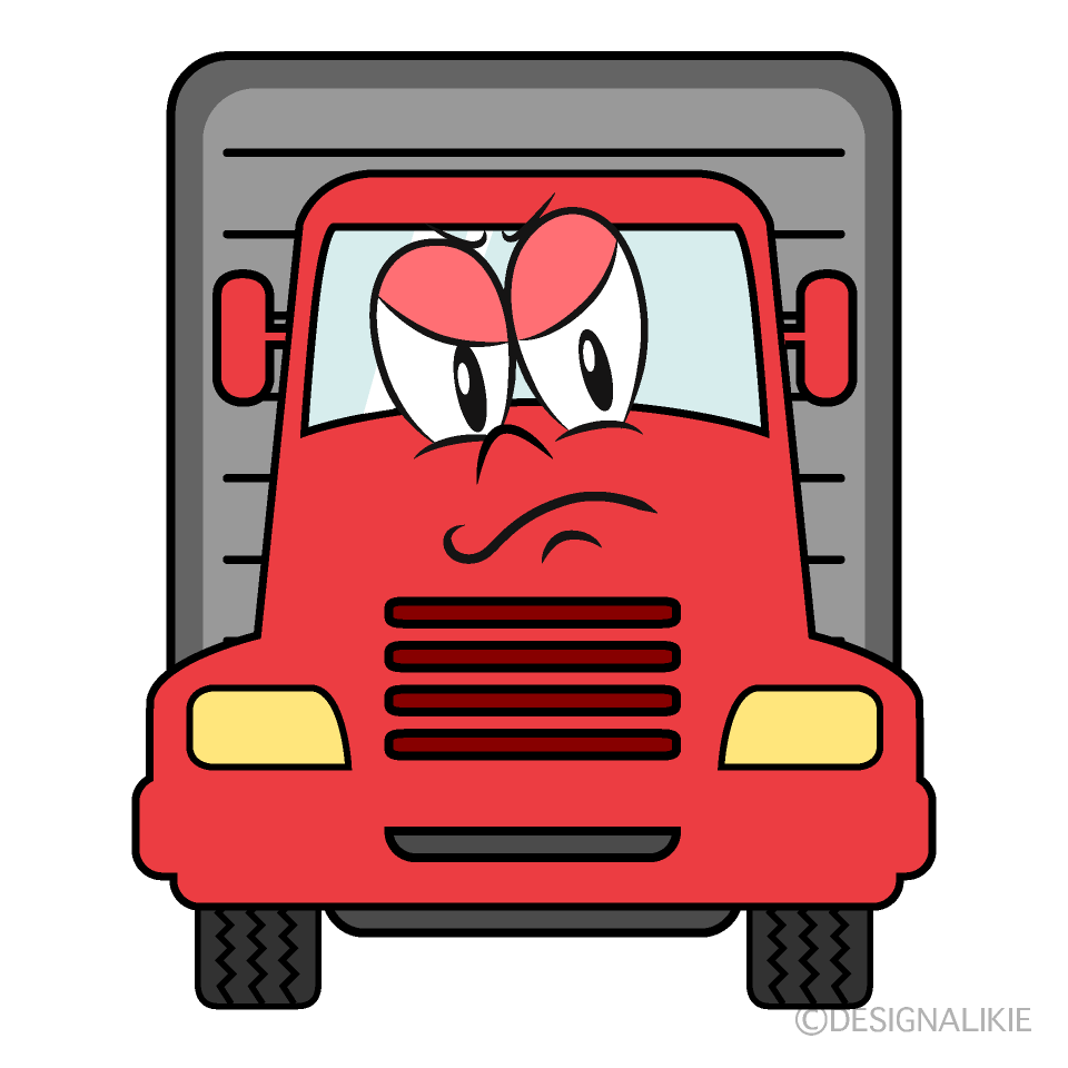 Angry Truck Cartoon Character Image