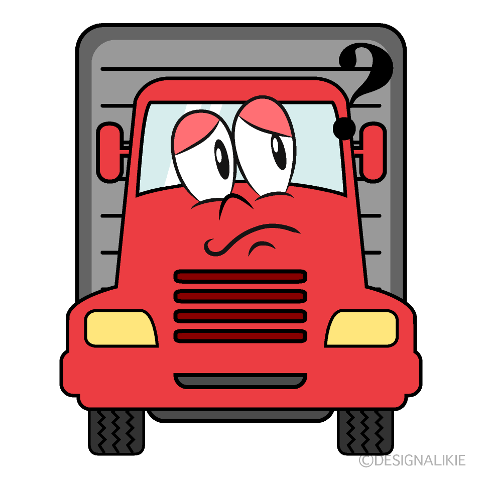 Thinking Truck Cartoon Character Image
