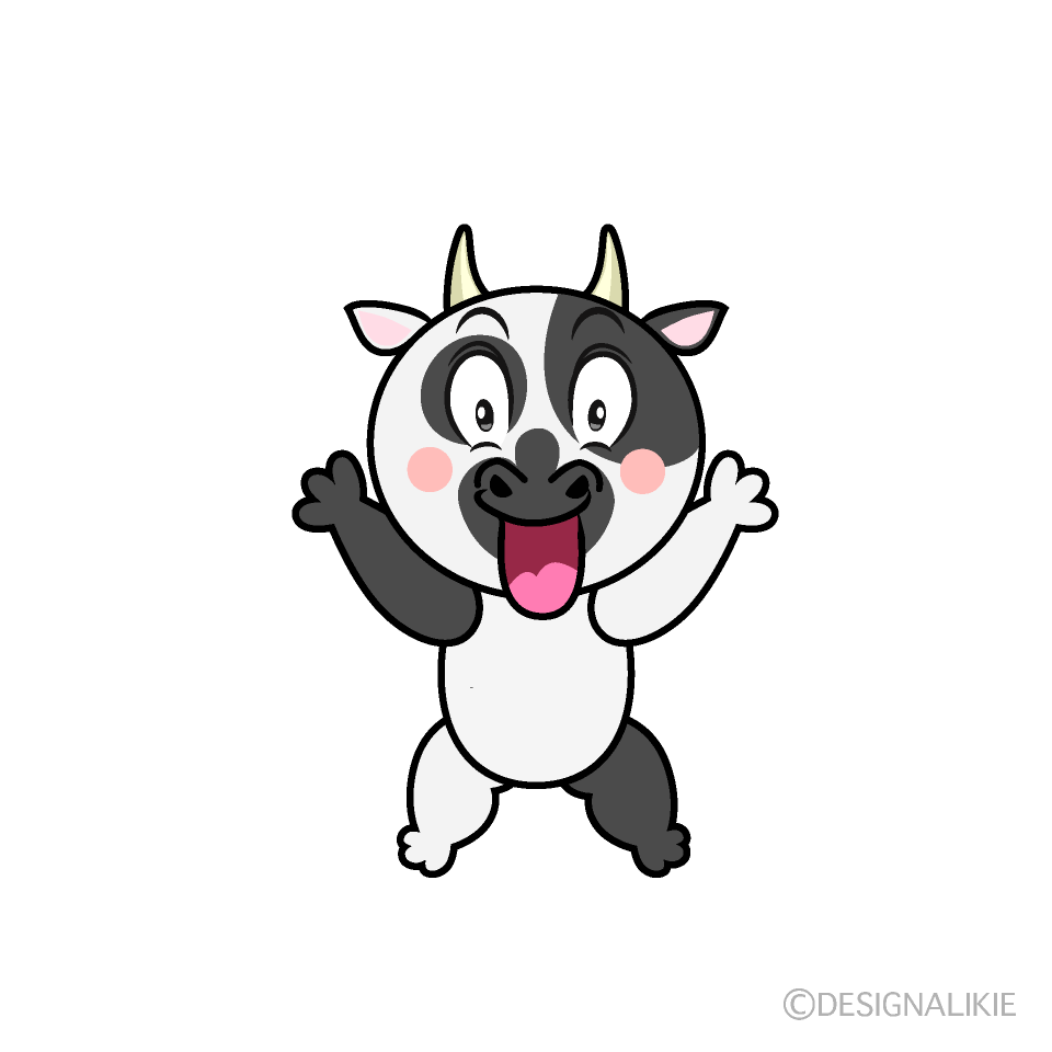 Surprised Cow Cartoon Character Image